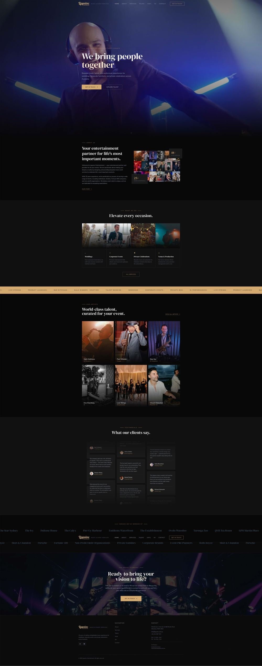 Lippsinc Entertainment redesigned website