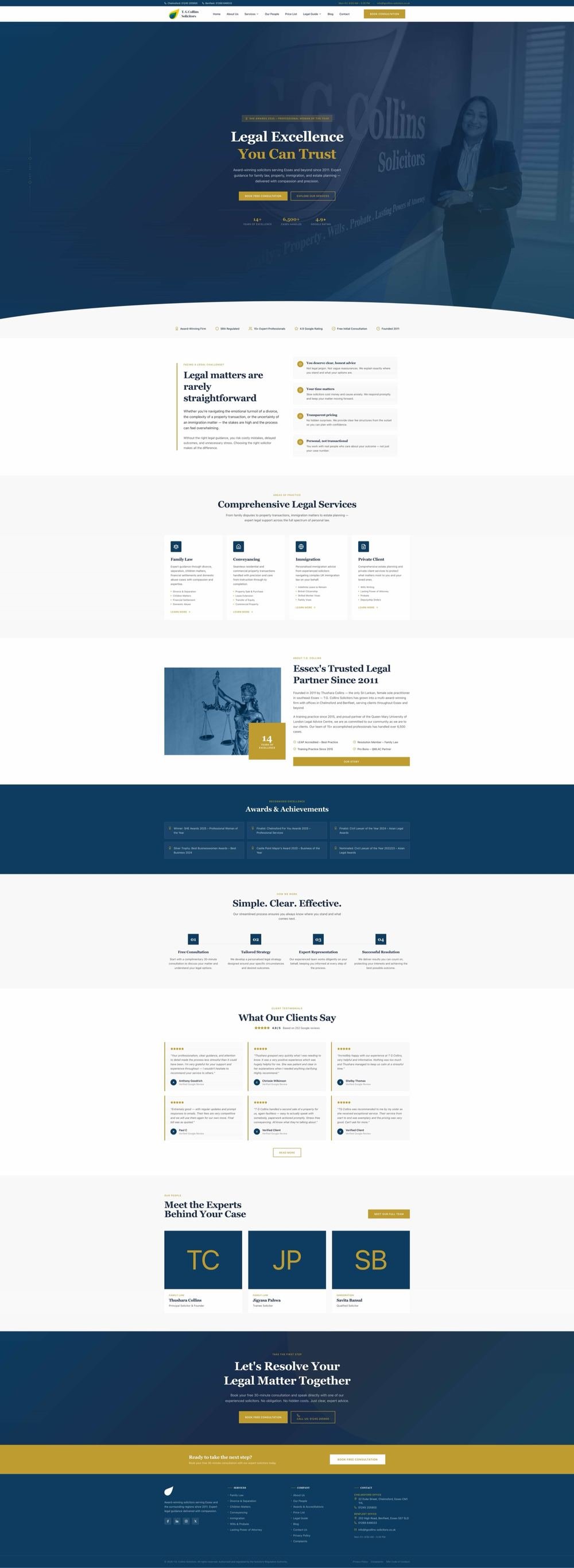 T.G. Collins redesigned website