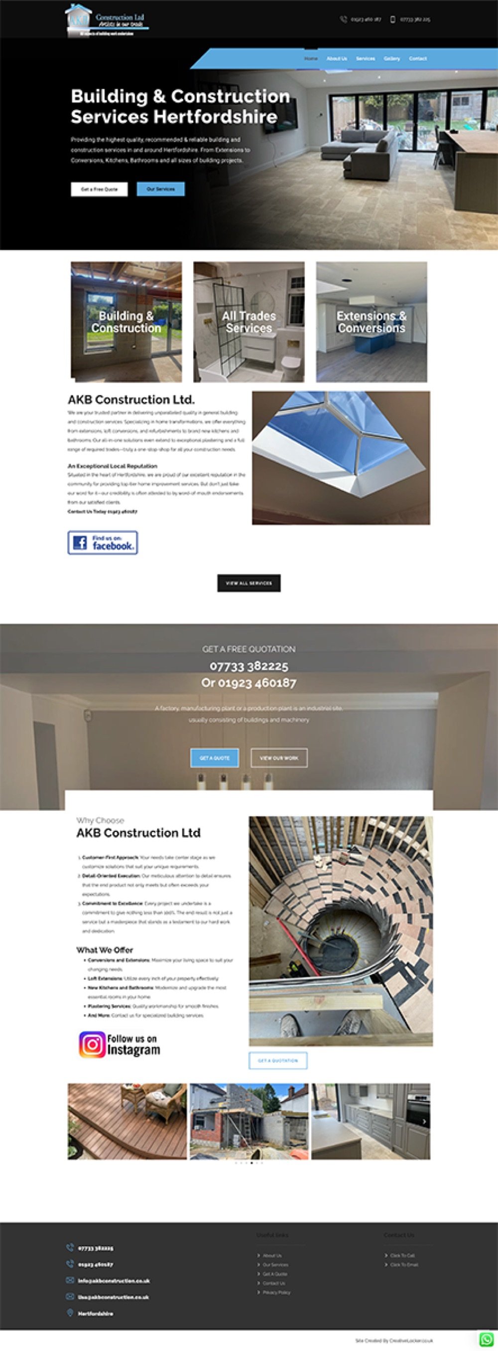 AKB Construction old website