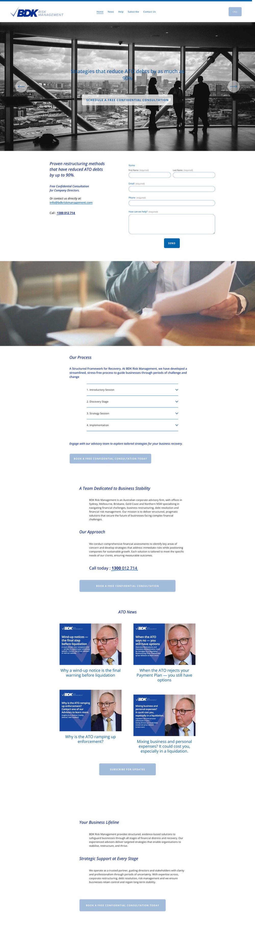 BDK Risk Management old website