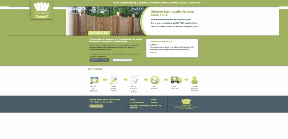 Roche Fencing old website