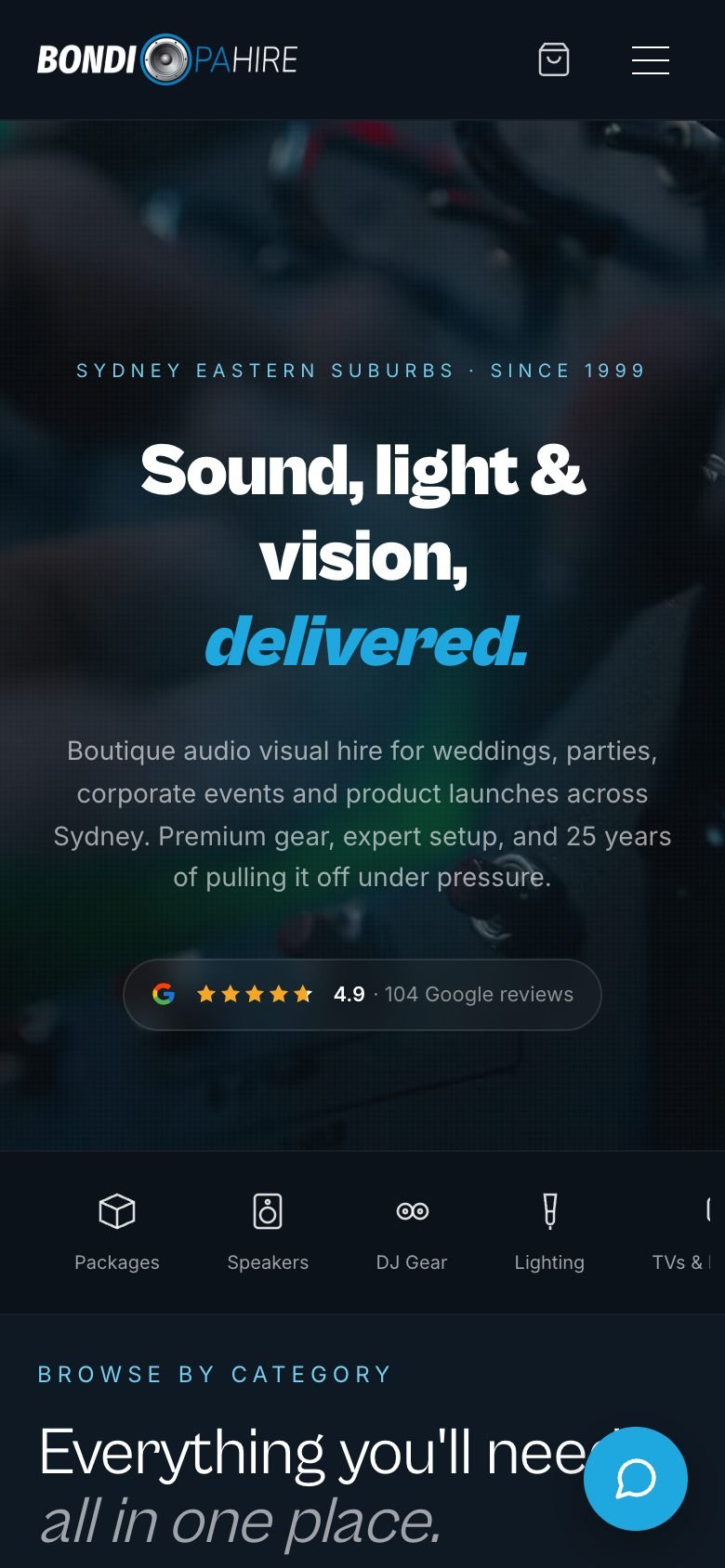 Homepage on a phone