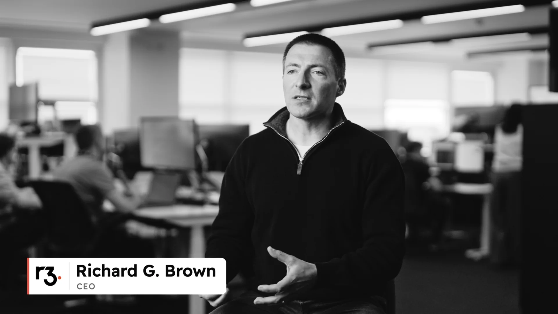 Richard G. Brown, CEO of R3, interviewed in the R3 office for the SIX and R3 film