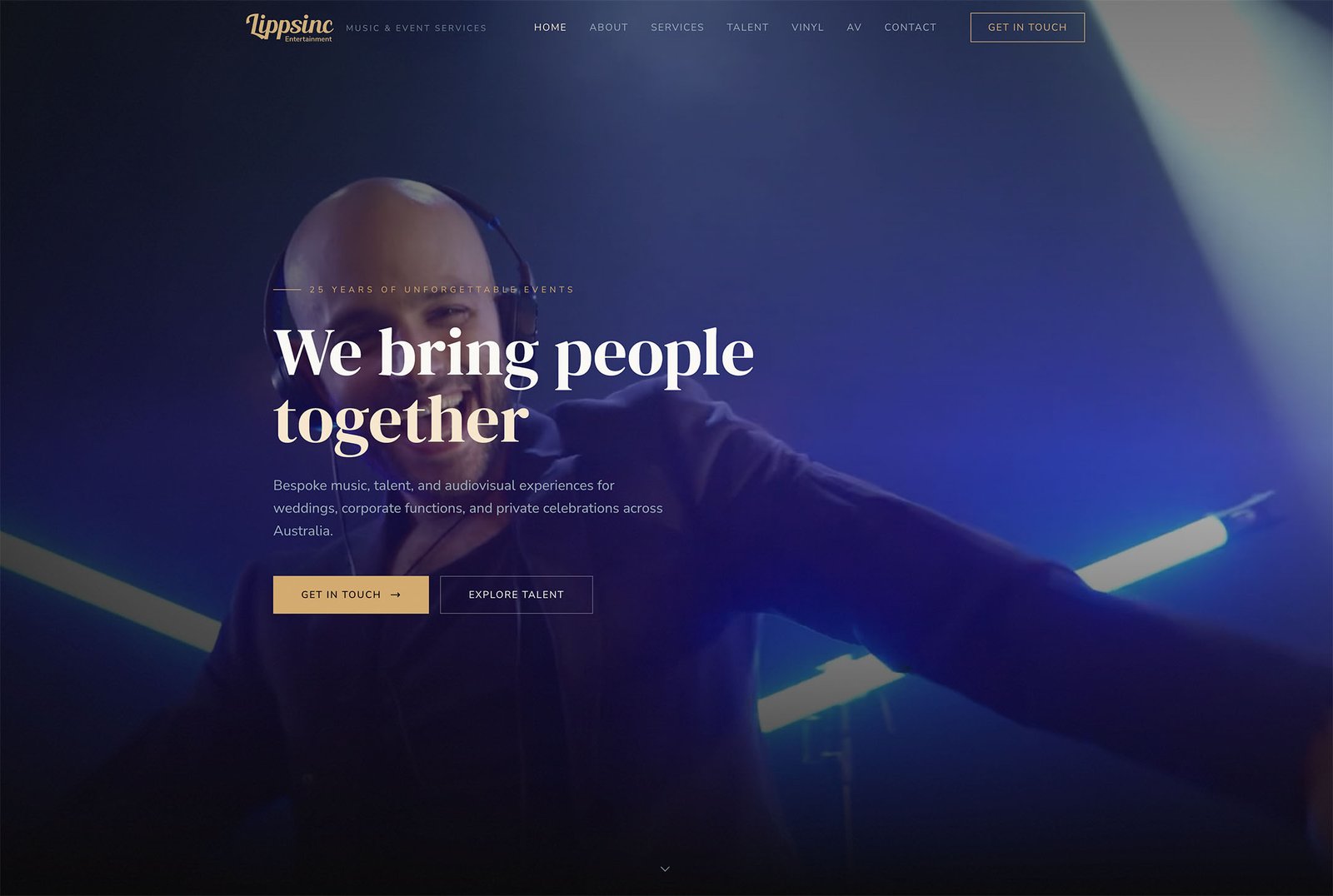 Lippsinc Entertainment website preview