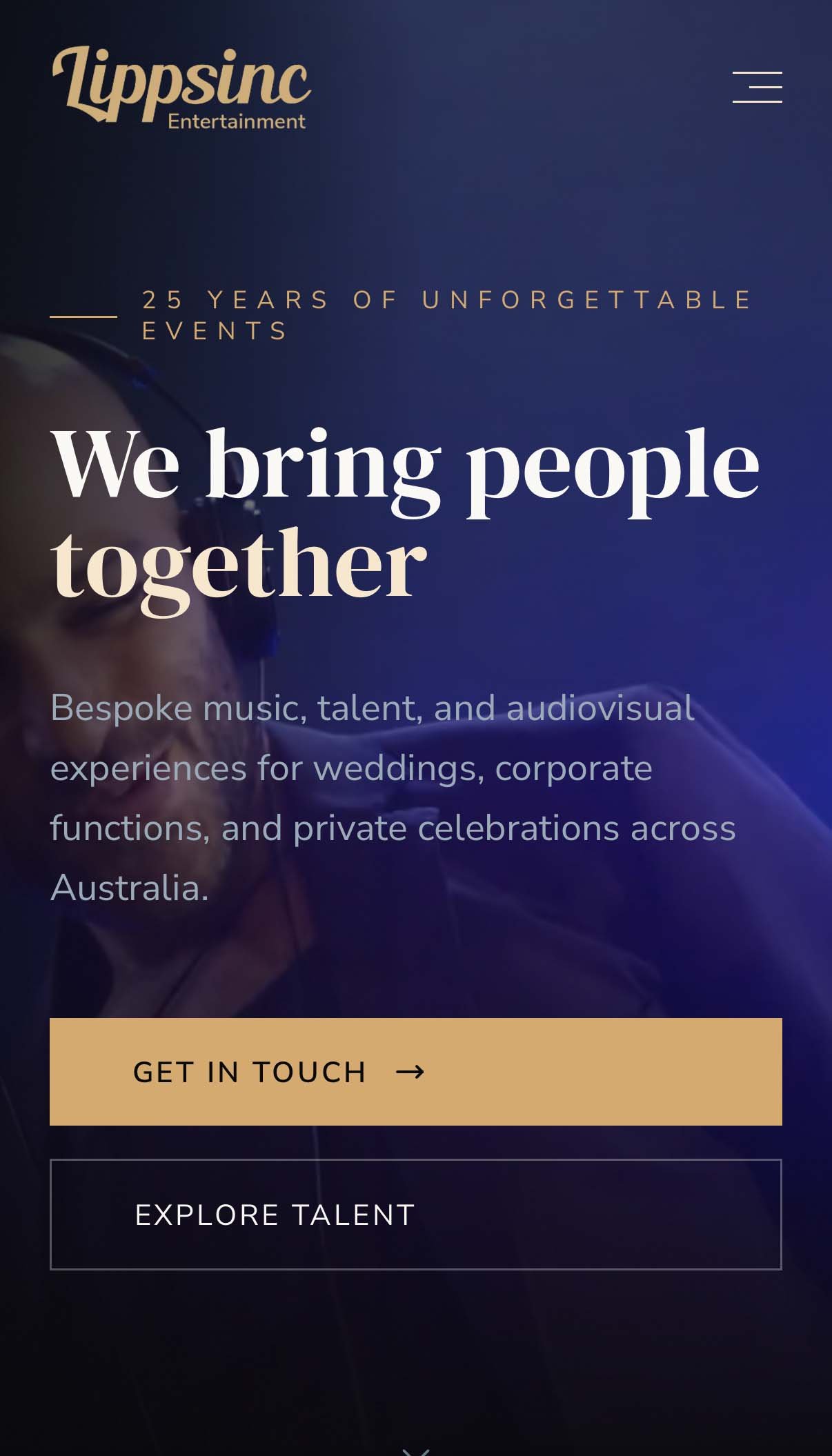 Lippsinc Entertainment mobile view