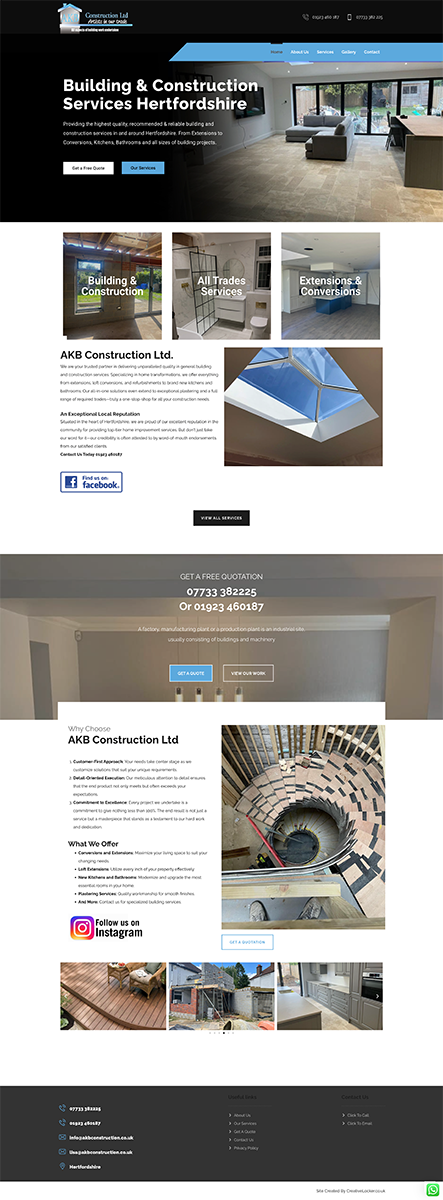 AKB Construction old website