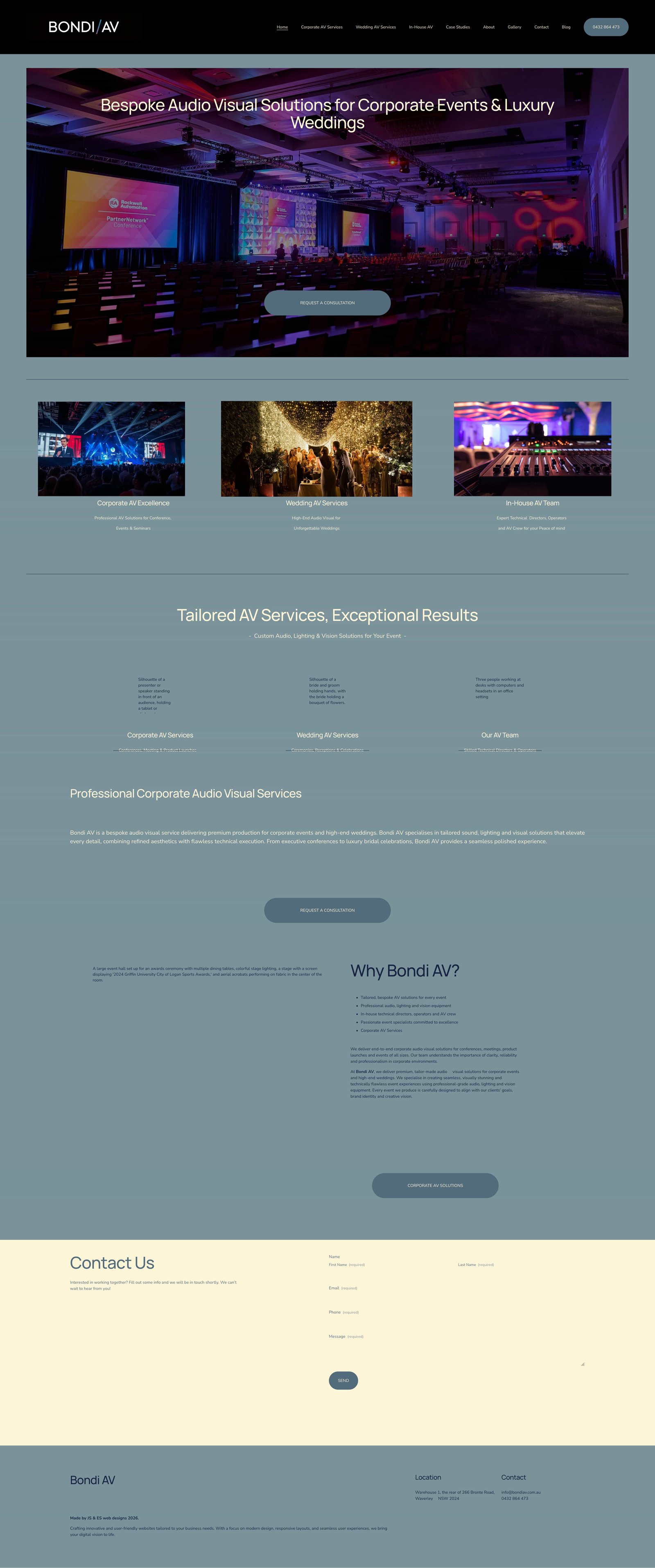 Bondi AV old website