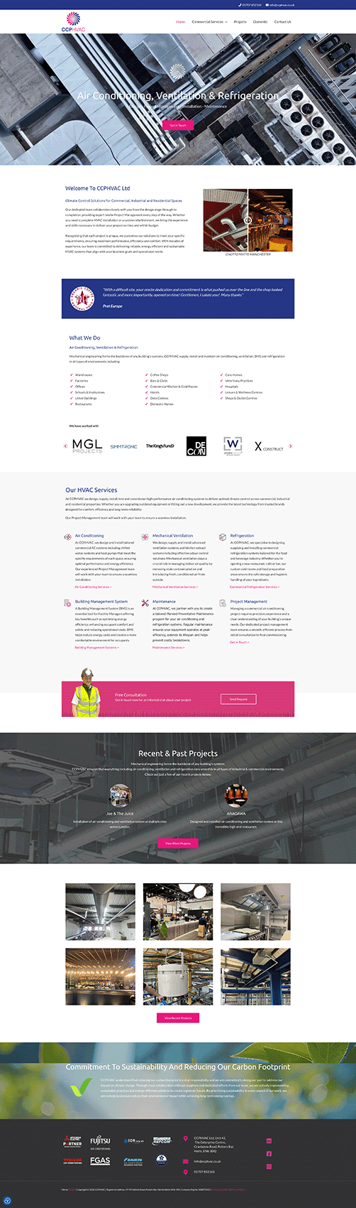 CCPHVAC Ltd old website