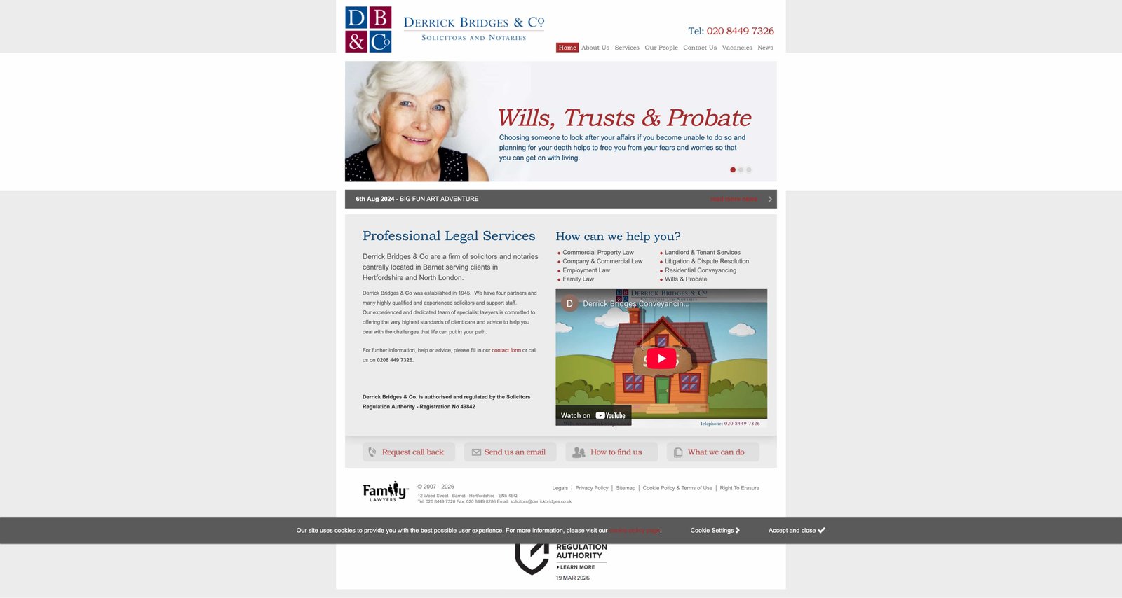 Derrick Bridges & Co. old website