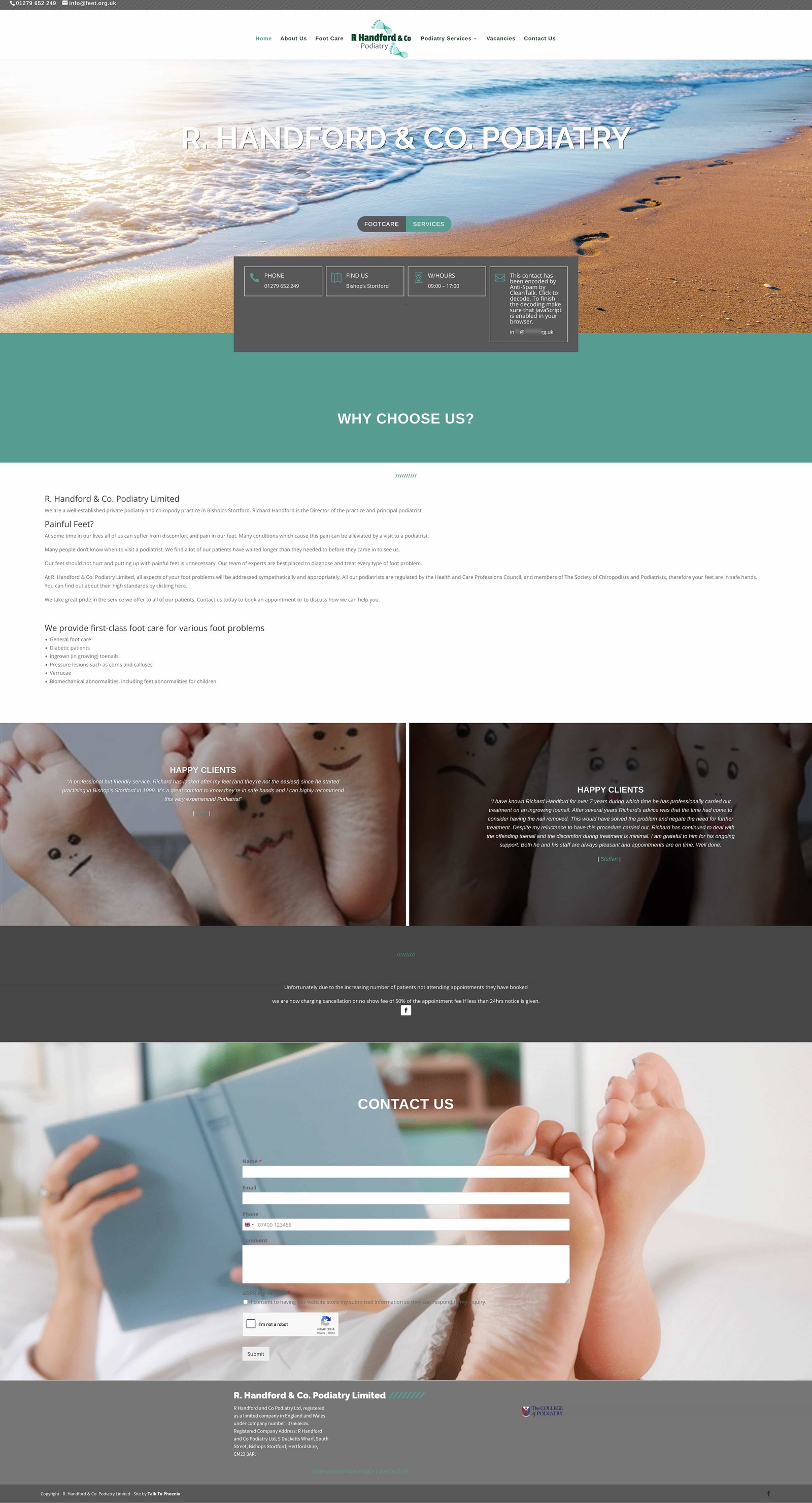 R. Handford & Co. old website