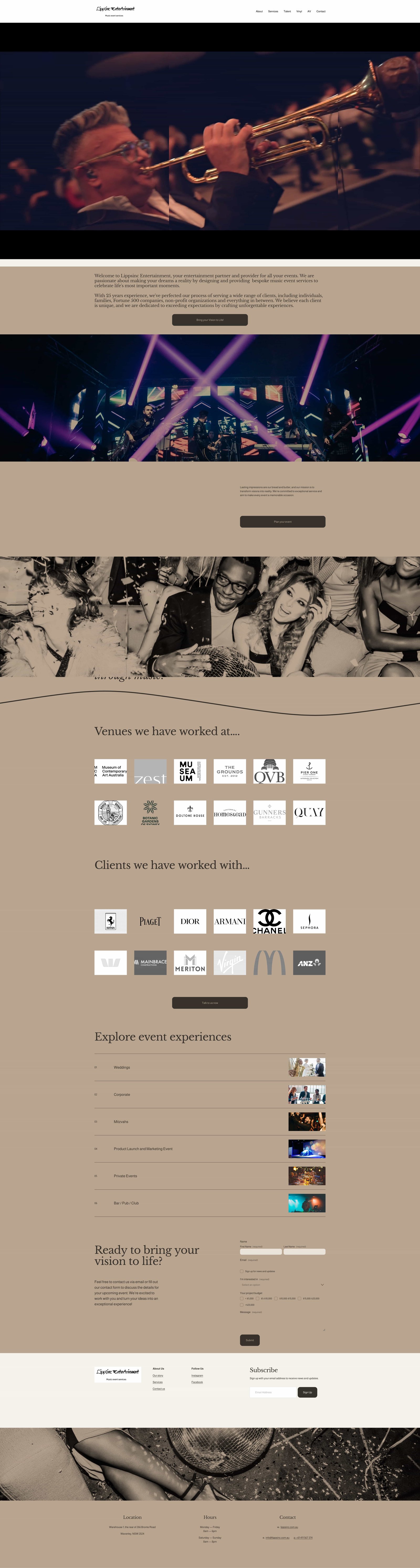 Lippsinc Entertainment old website