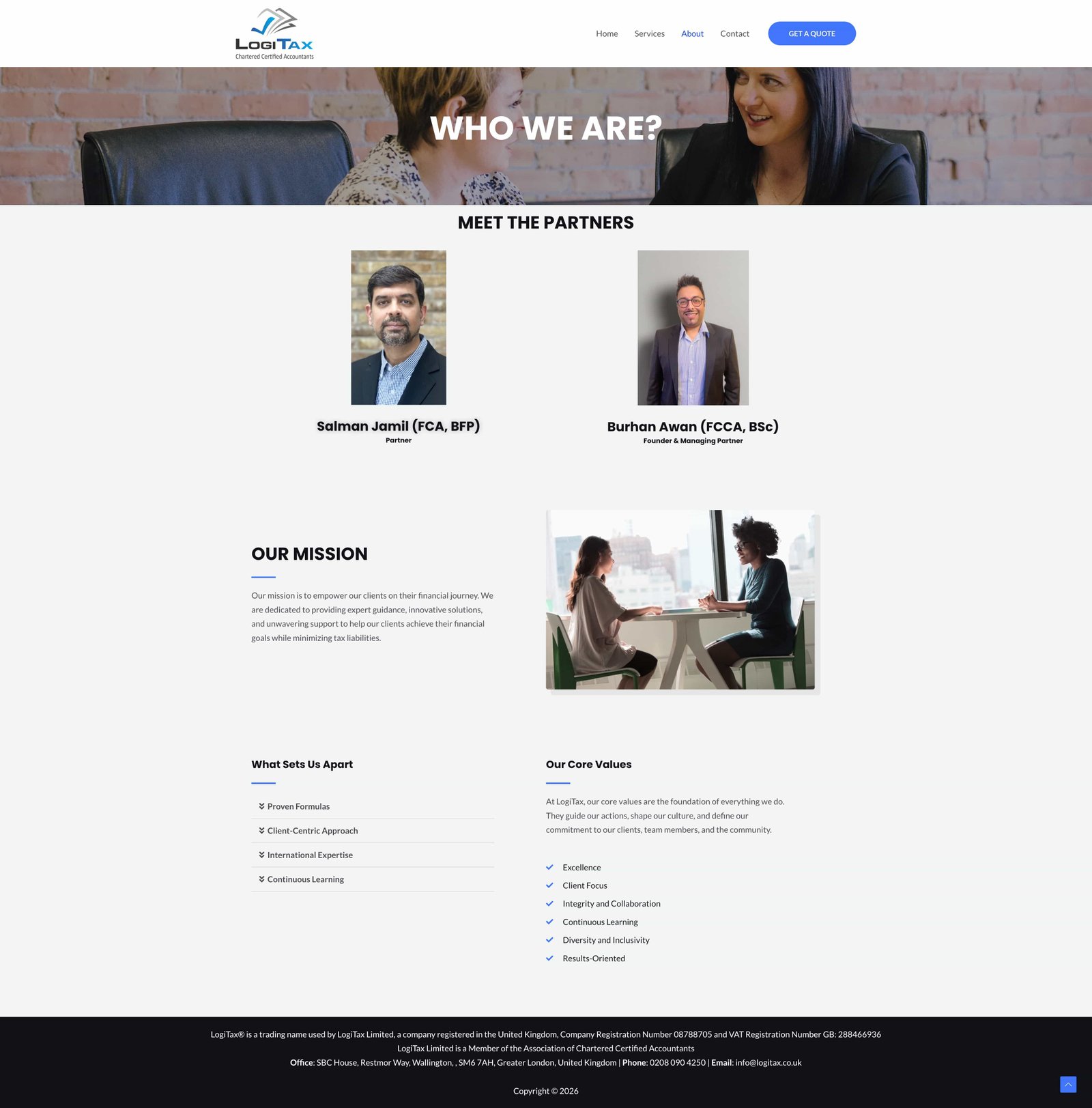 Logitax old website continued