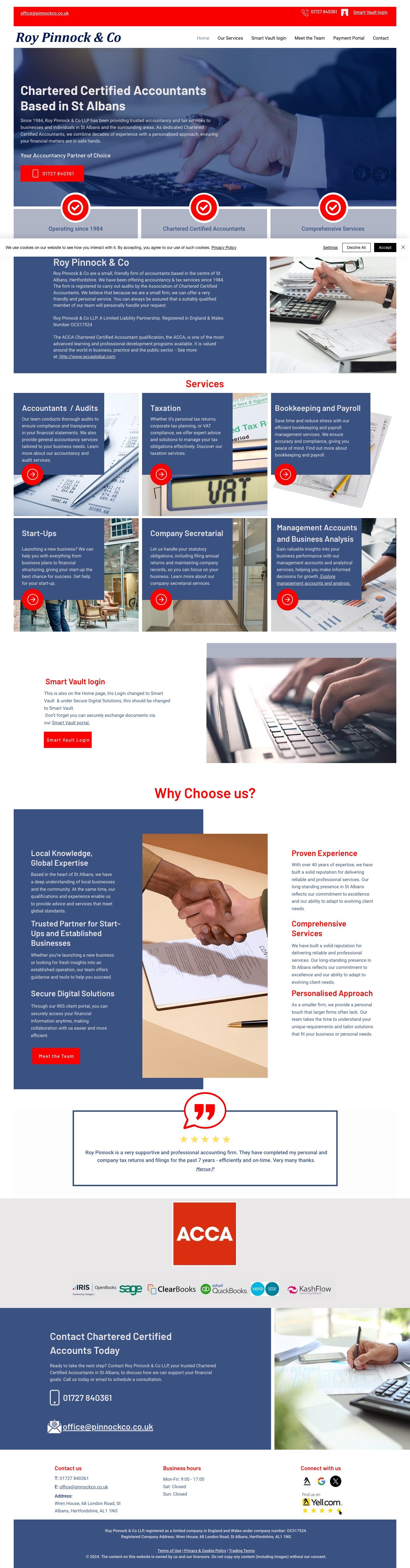 Roy Pinnock & Co. old website
