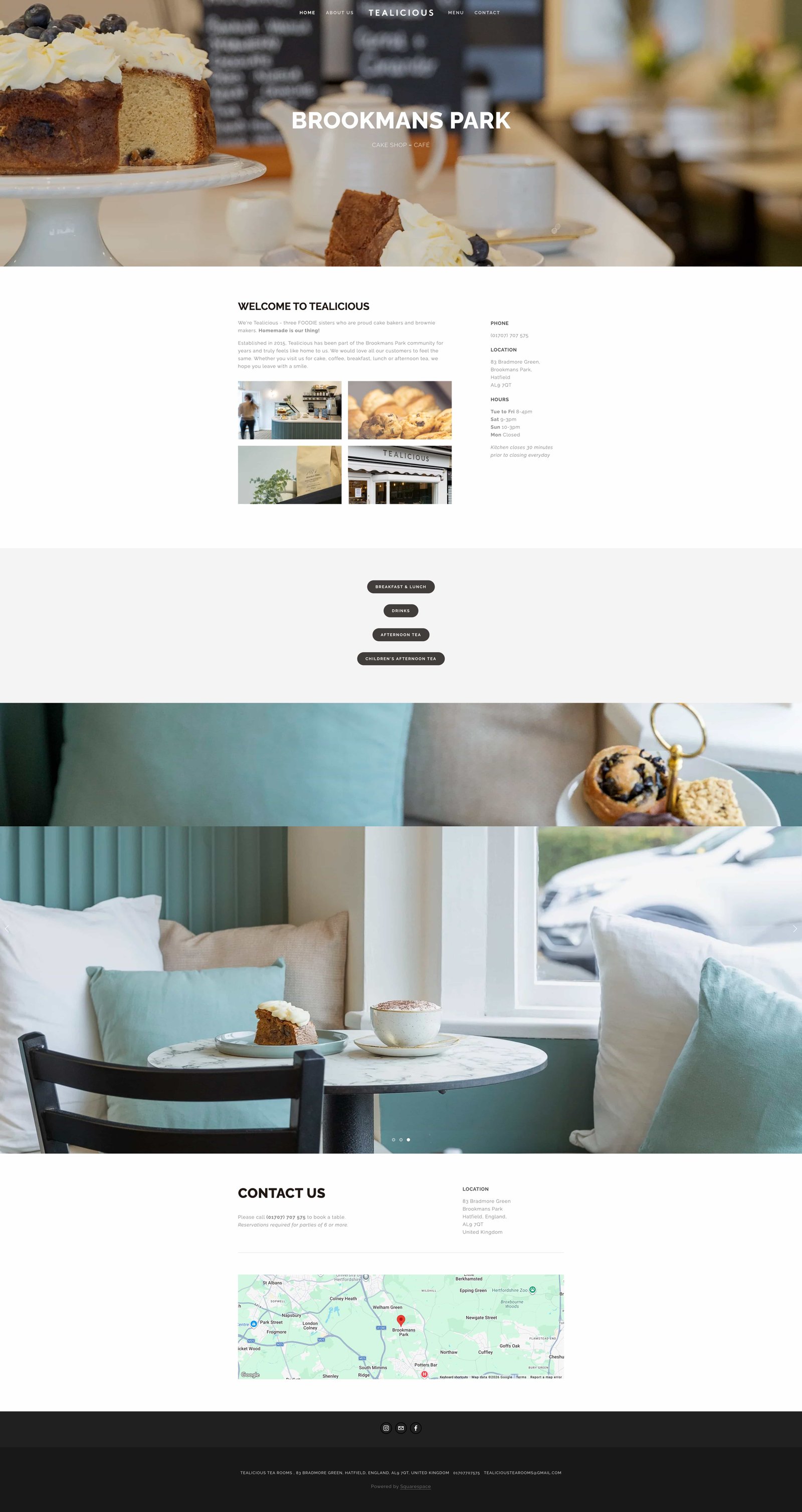 Tealicious Tearooms old website