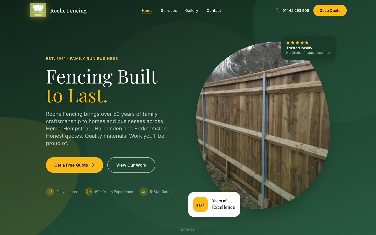 Roche Fencing website preview