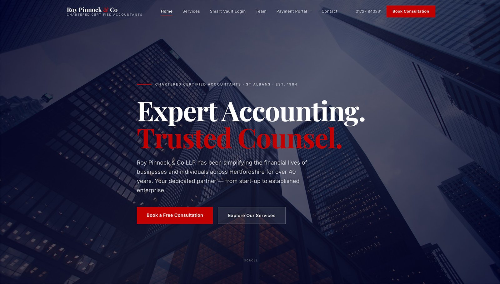 Roy Pinnock & Co. website preview