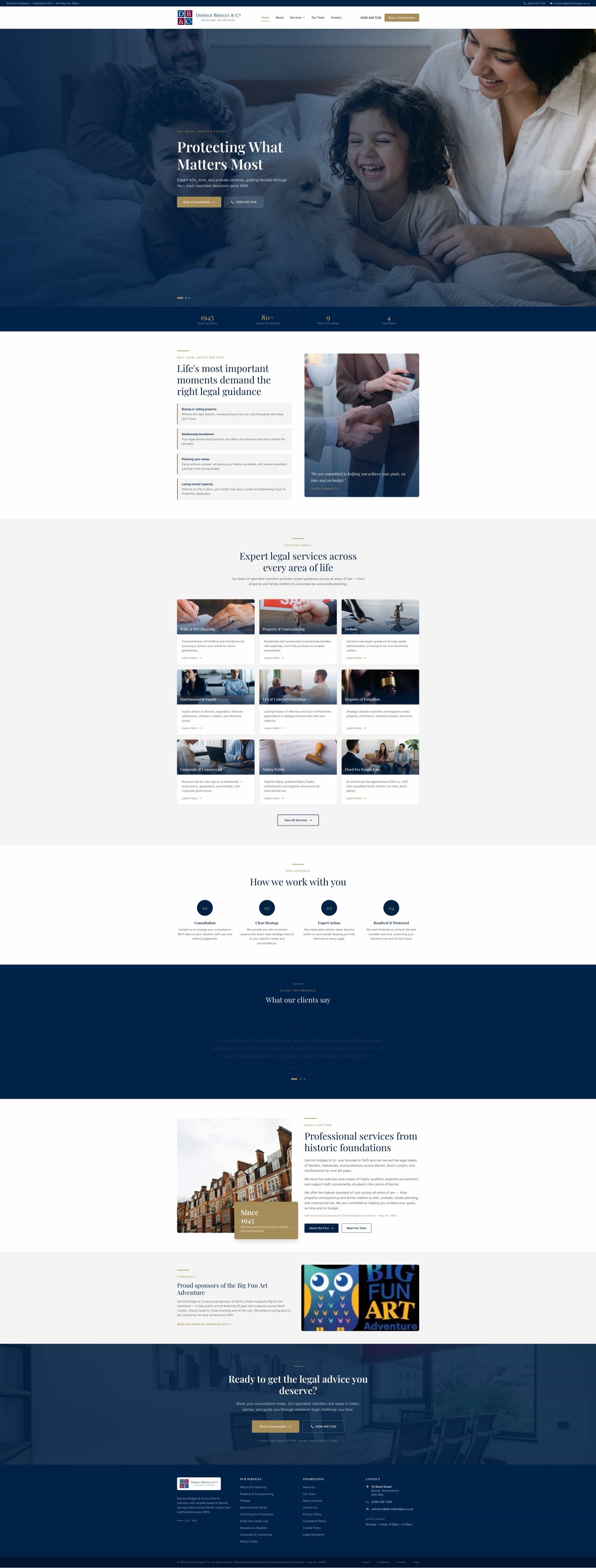 Derrick Bridges & Co. new website