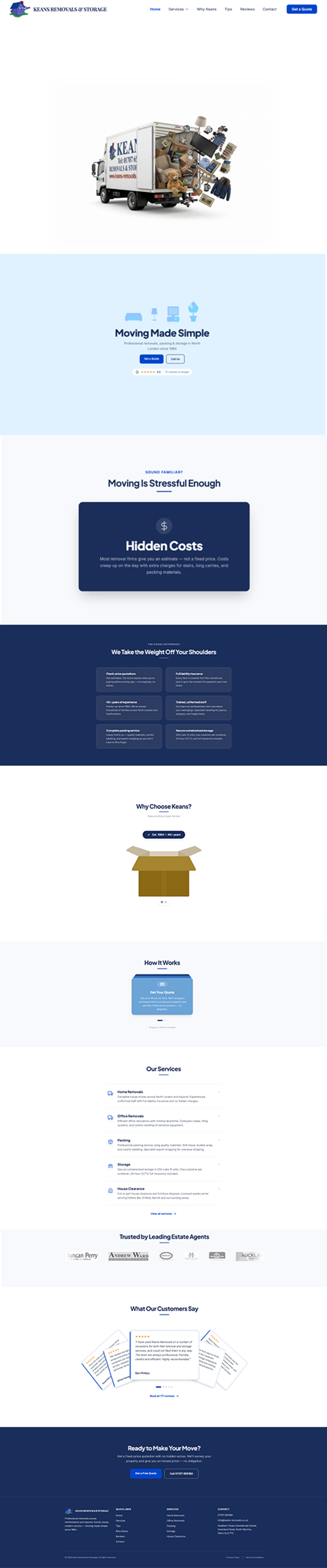 Keans Removals & Storage new website