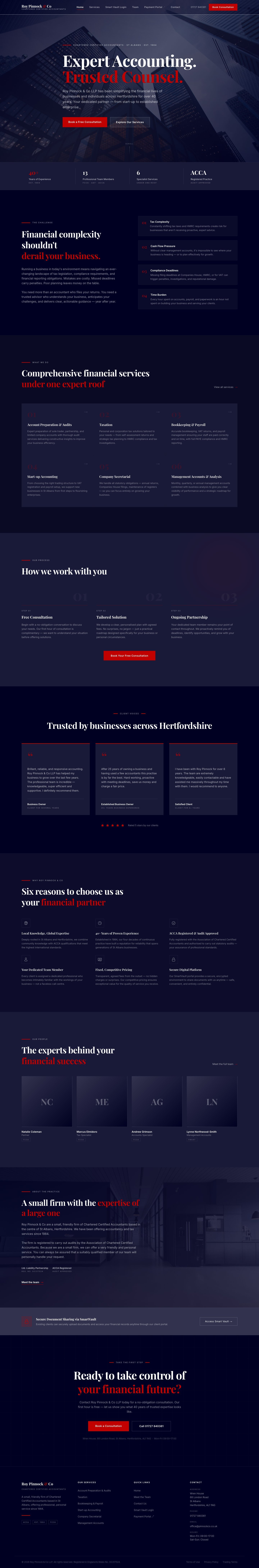 Roy Pinnock & Co. new website