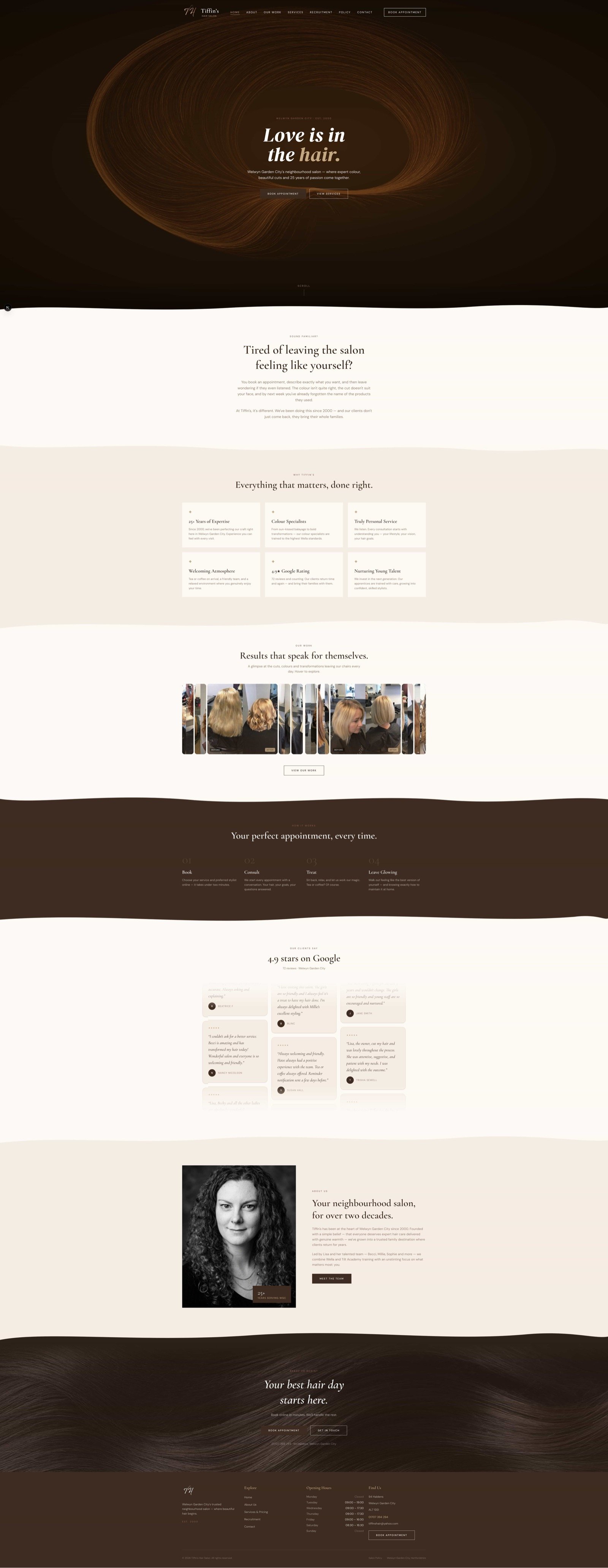 Tiffin's Hair new website