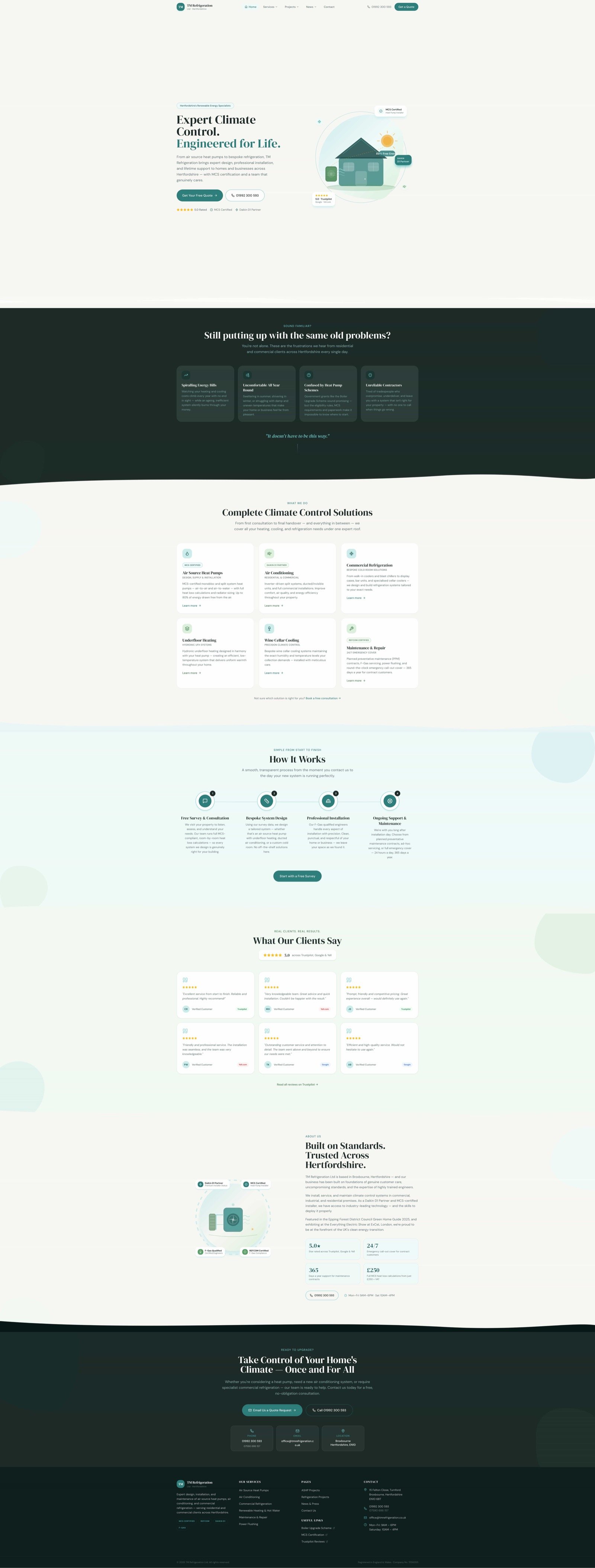 TM Refrigeration new website